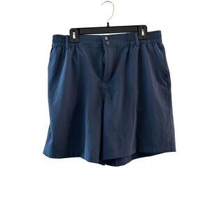 Burlebo Mens Performance Everyday Shorts Navy Blue 6 Inch Inseam Size Large
